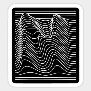 n wave lines design Sticker